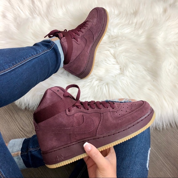 Nike Shoes - Brand New Nike Air Force 1 High Suede Burgundy